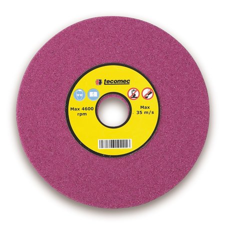 TECOMEC Grinding Wheel 5/16" Chainsaw Chain Sharpening, 5-3/4" X 7/8" X 5/16", Ruby, 60 Medium Grit 01005000